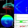 3/8/2012 -- NICT magnetosphere view -- X-class solar flare reaches earth