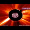 A HUGE UFO by the SUN! Shocking video PROOF! (of a scratched camera lens) 06\05\2013